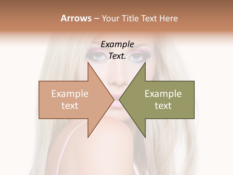 Vibrant Color Portrait Woman PowerPoint Template