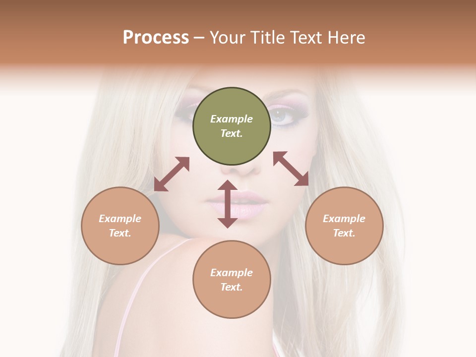 Vibrant Color Portrait Woman PowerPoint Template