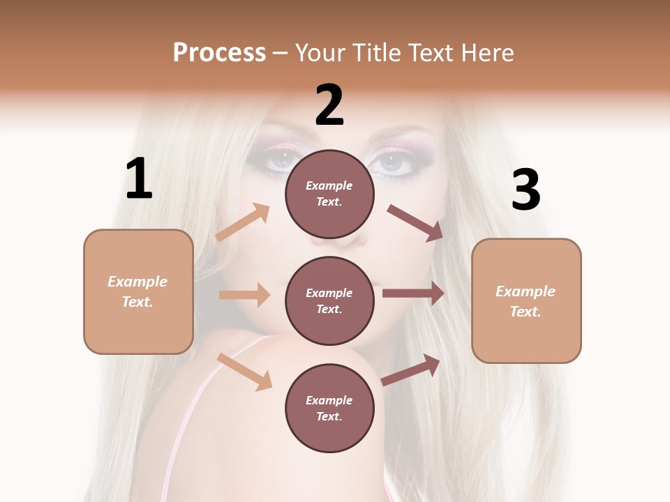 Vibrant Color Portrait Woman PowerPoint Template