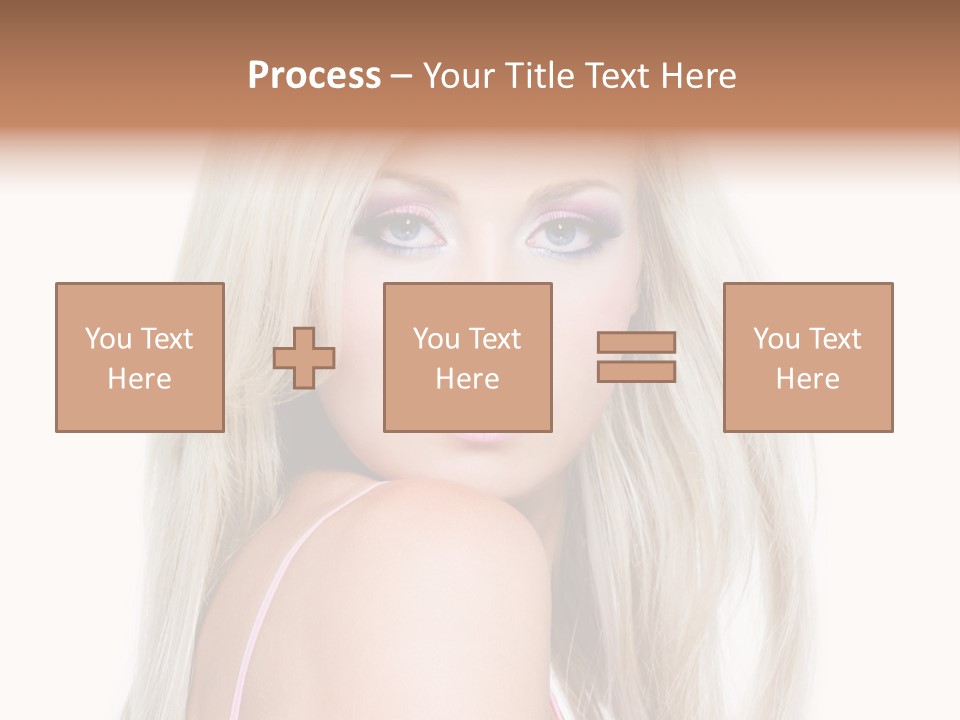 Vibrant Color Portrait Woman PowerPoint Template