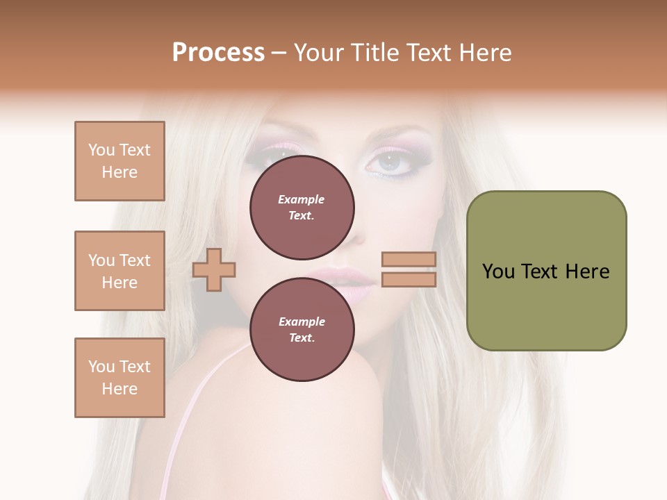 Vibrant Color Portrait Woman PowerPoint Template