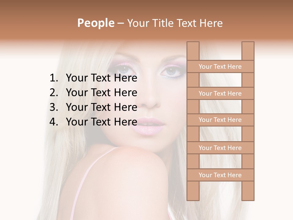 Vibrant Color Portrait Woman PowerPoint Template