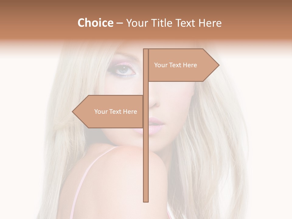 Vibrant Color Portrait Woman PowerPoint Template