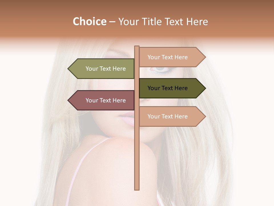 Vibrant Color Portrait Woman PowerPoint Template