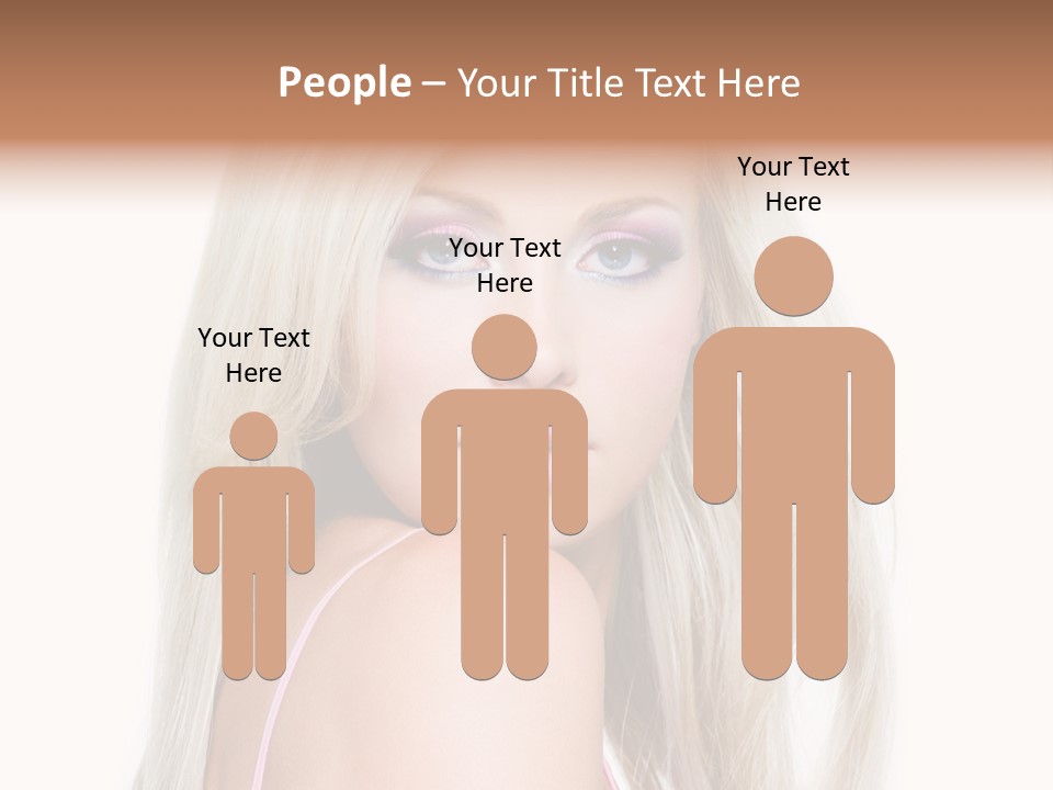 Vibrant Color Portrait Woman PowerPoint Template