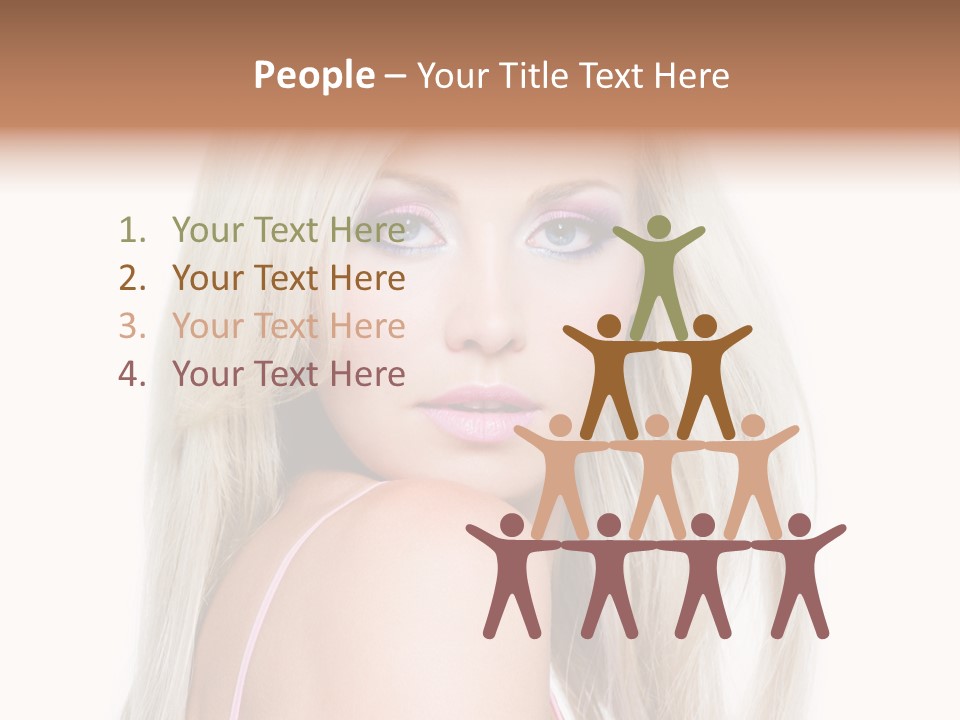 Vibrant Color Portrait Woman PowerPoint Template