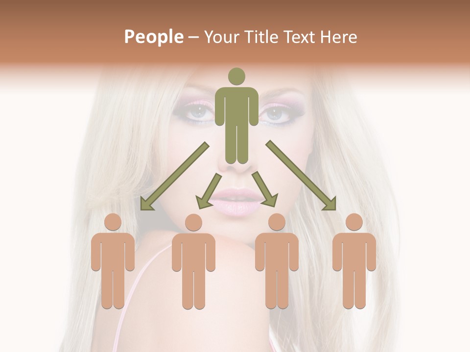 Vibrant Color Portrait Woman PowerPoint Template