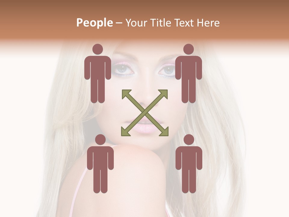 Vibrant Color Portrait Woman PowerPoint Template