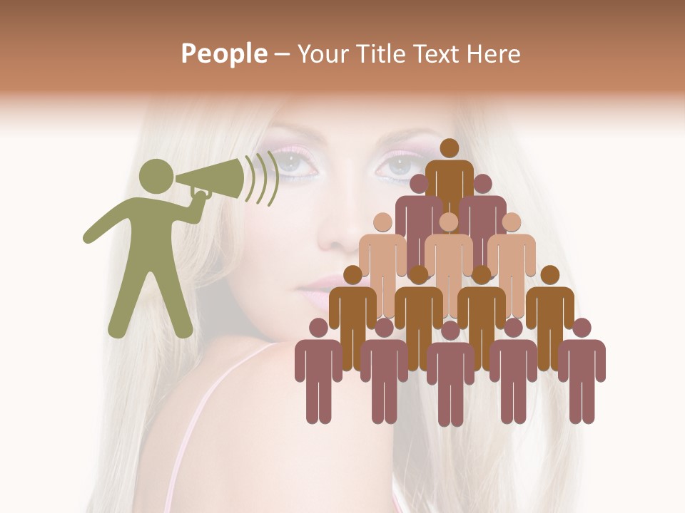 Vibrant Color Portrait Woman PowerPoint Template