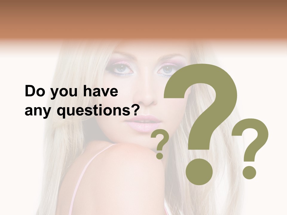 Vibrant Color Portrait Woman PowerPoint Template