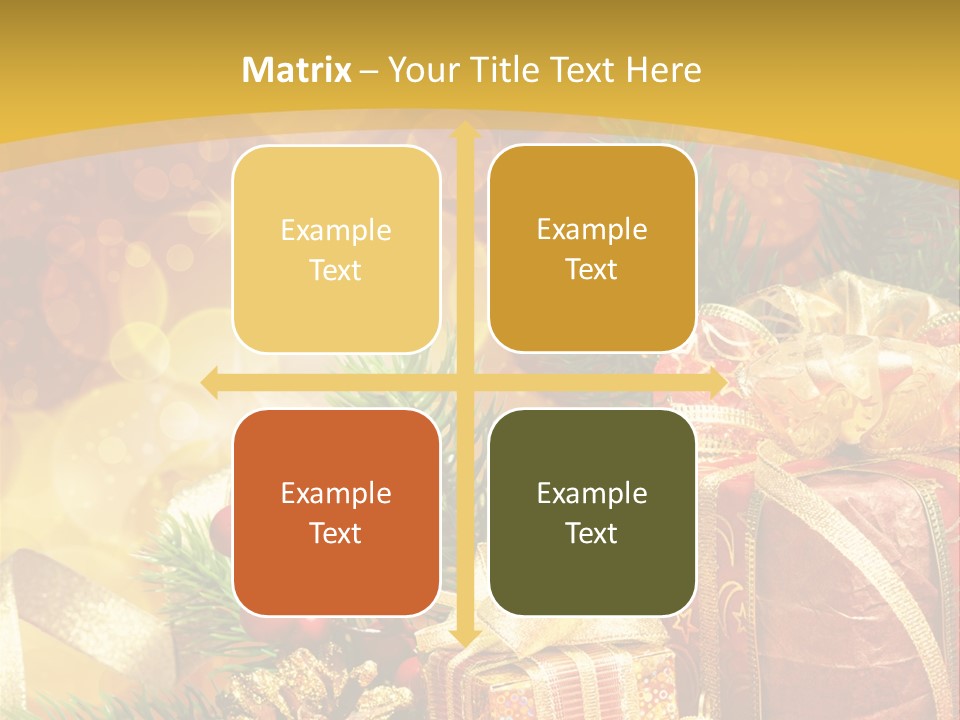 Gold Package Ball PowerPoint Template