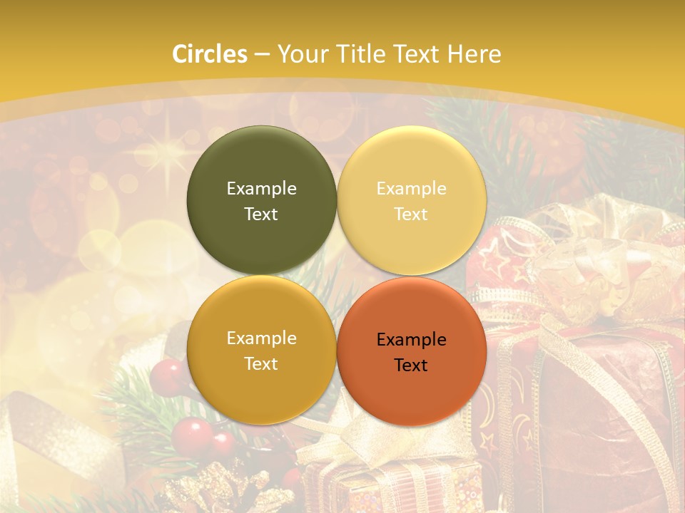 Gold Package Ball PowerPoint Template