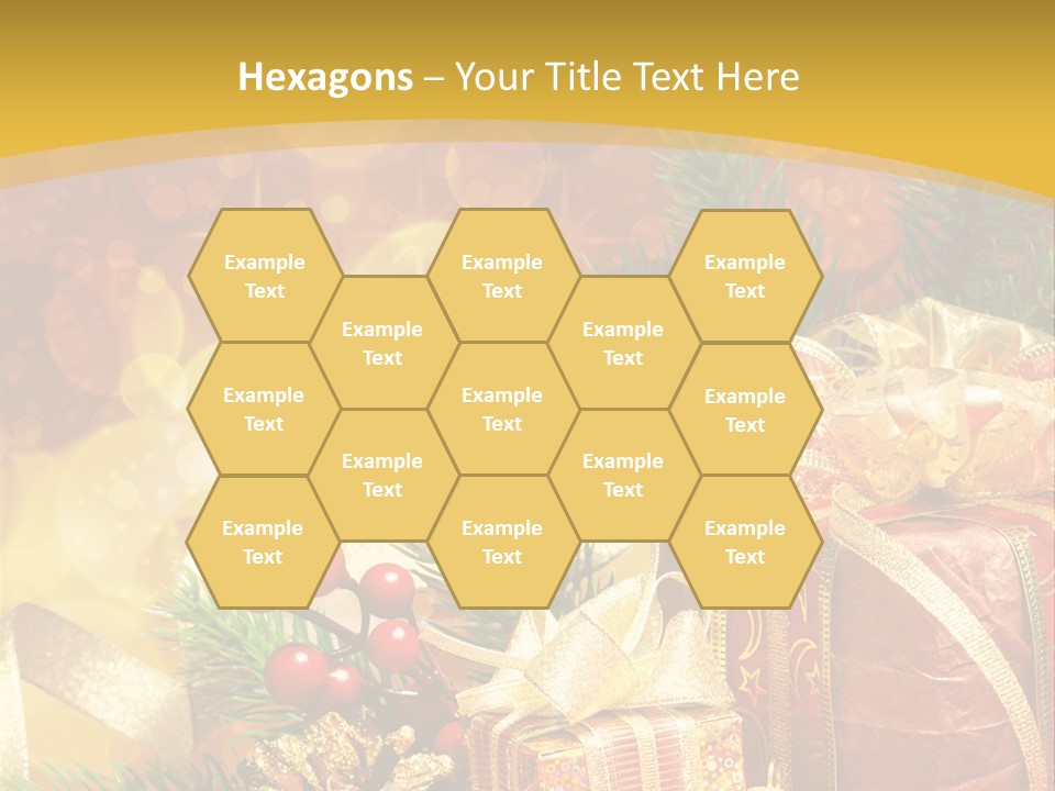 Gold Package Ball PowerPoint Template