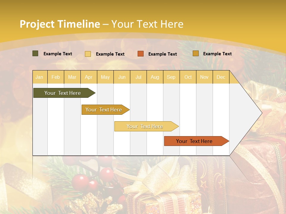 Gold Package Ball PowerPoint Template