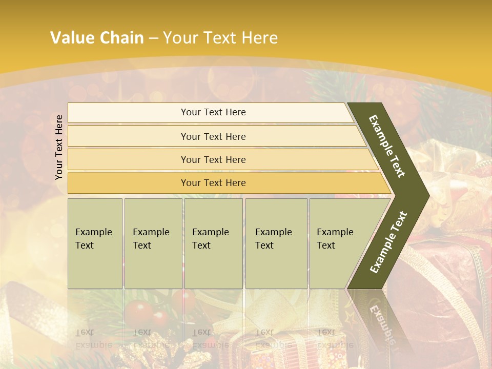 Gold Package Ball PowerPoint Template