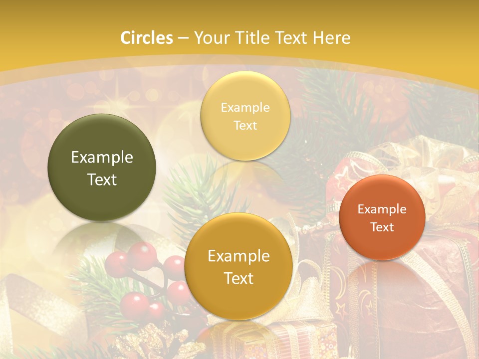 Gold Package Ball PowerPoint Template