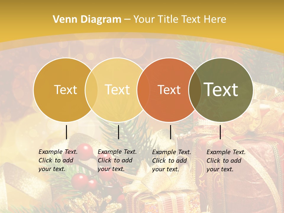 Gold Package Ball PowerPoint Template