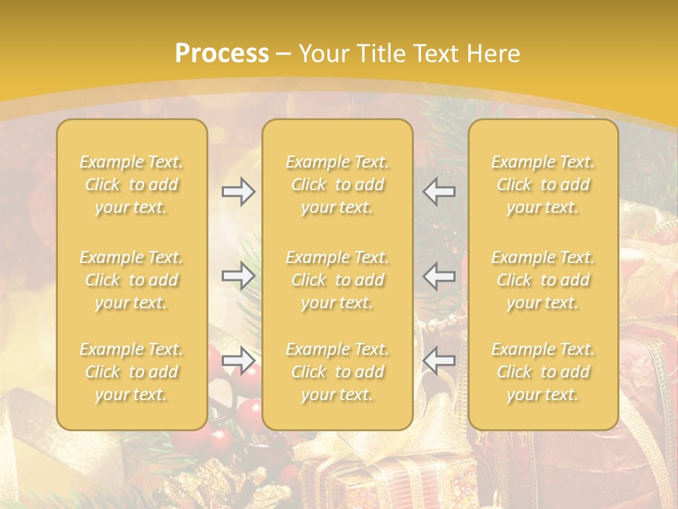 Gold Package Ball PowerPoint Template
