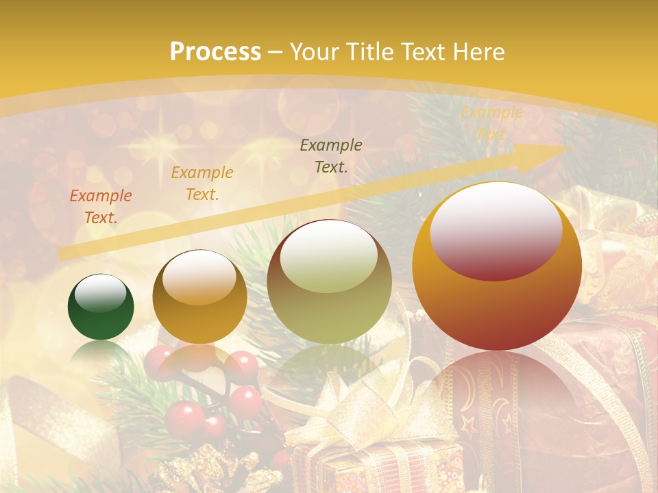 Gold Package Ball PowerPoint Template