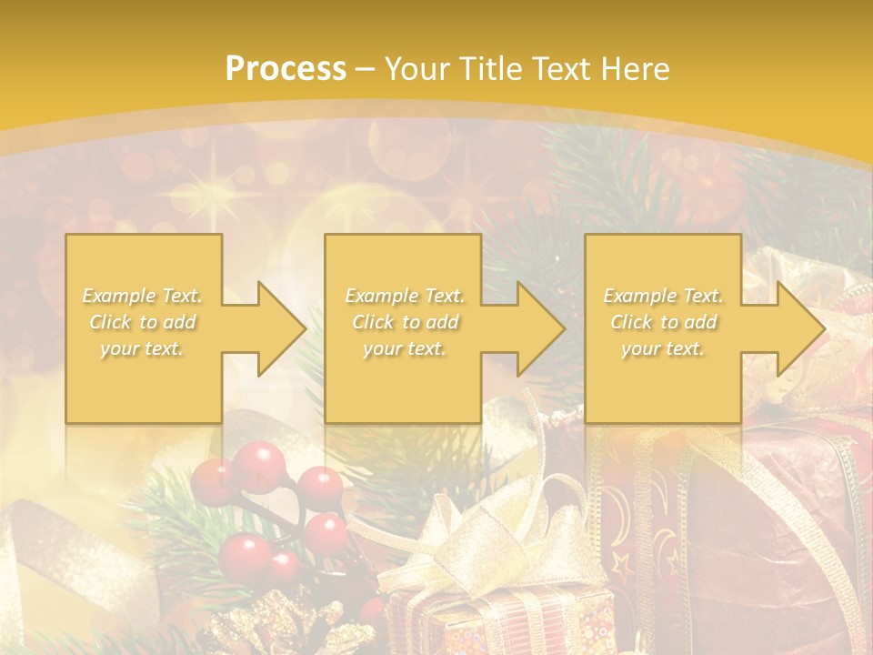 Gold Package Ball PowerPoint Template