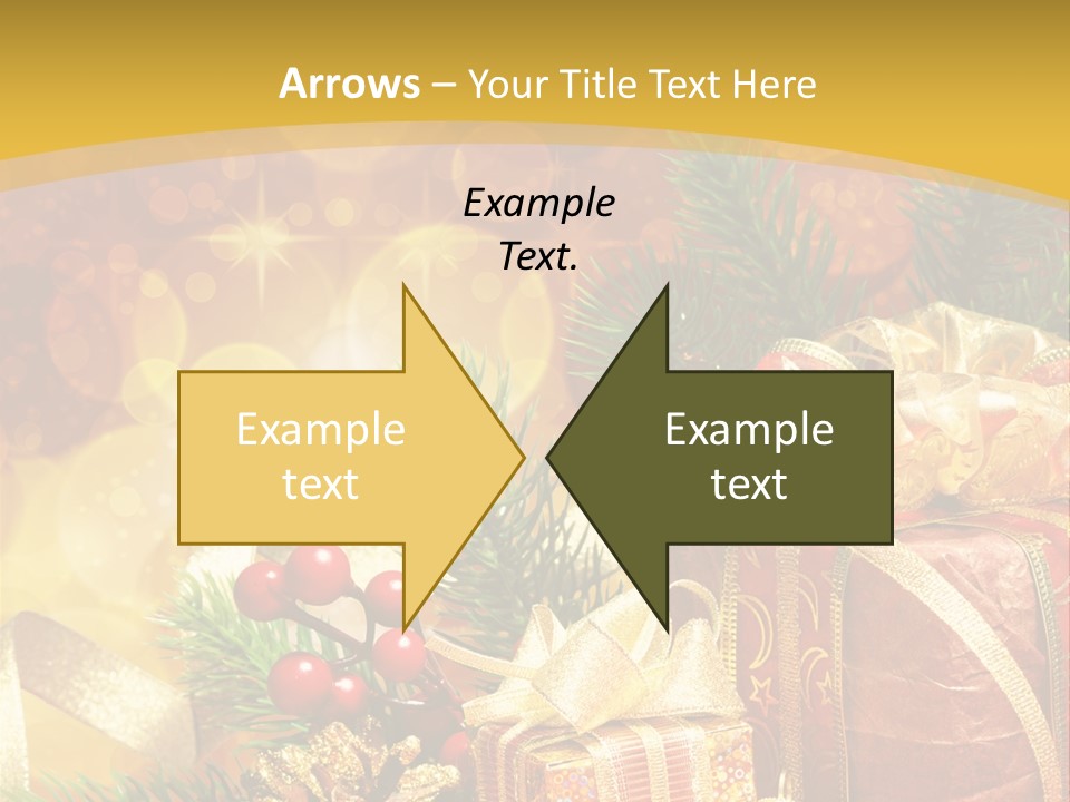 Gold Package Ball PowerPoint Template