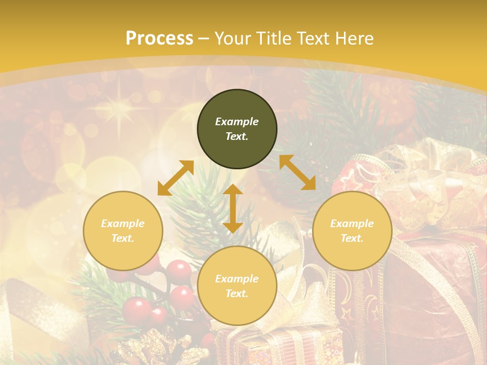 Gold Package Ball PowerPoint Template
