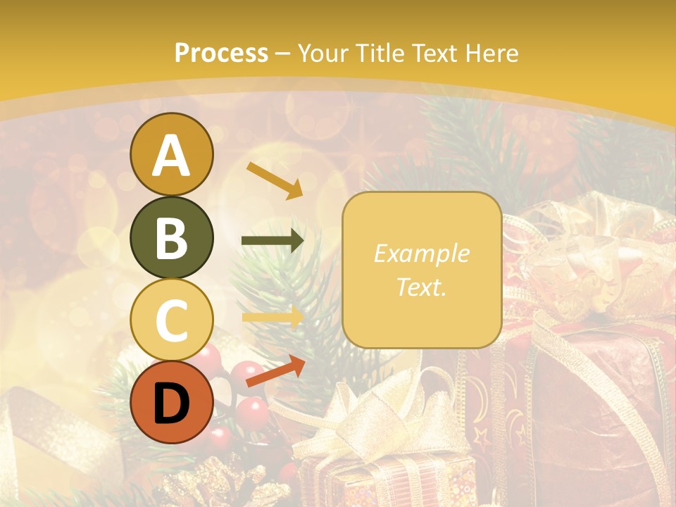 Gold Package Ball PowerPoint Template