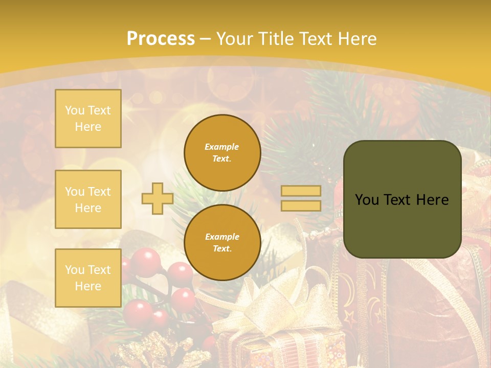 Gold Package Ball PowerPoint Template