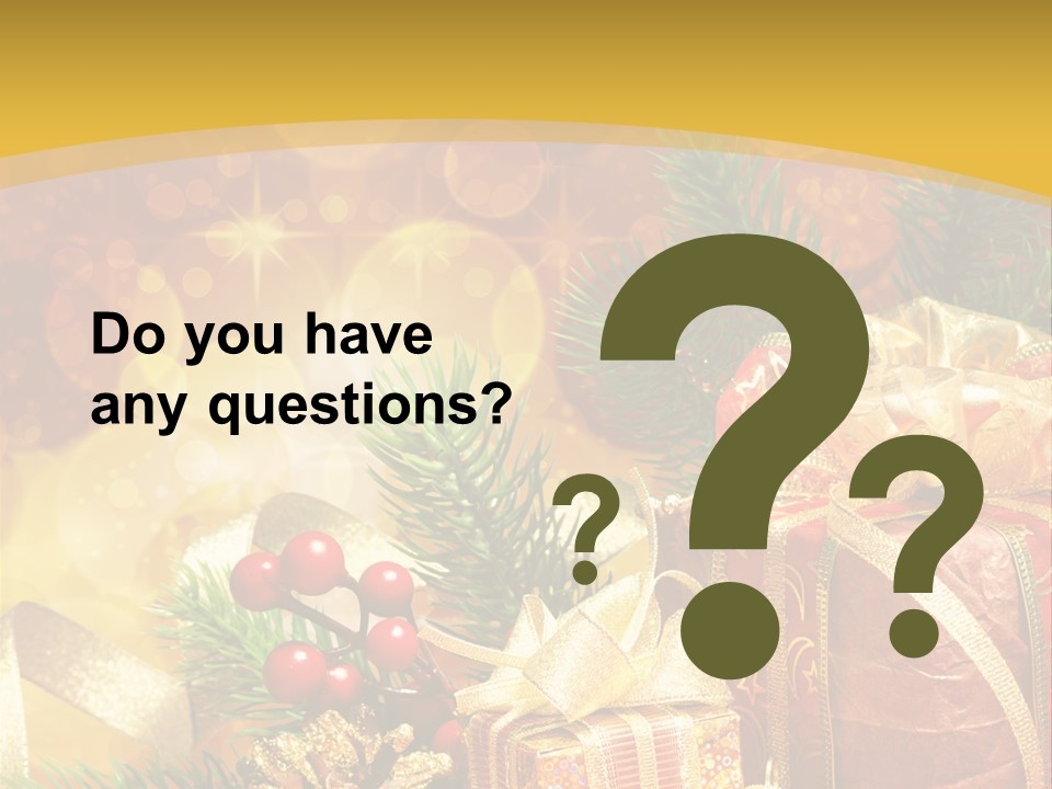 Gold Package Ball PowerPoint Template