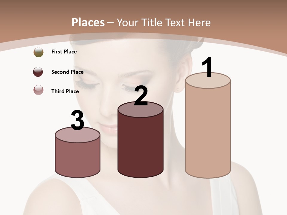 Hairdo Brown Hair PowerPoint Template