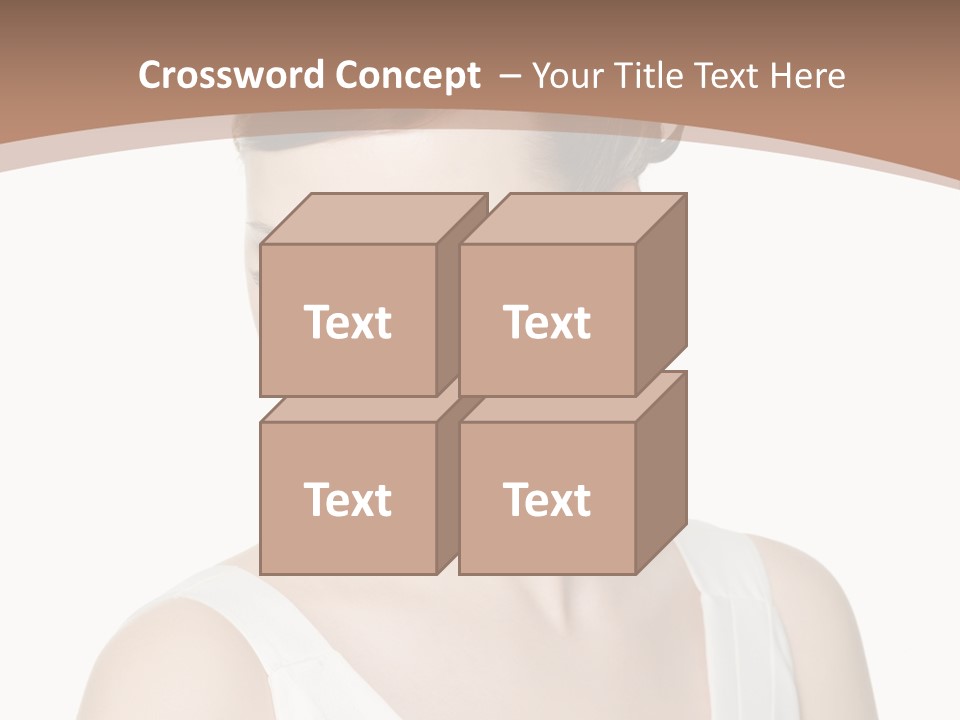 Hairdo Brown Hair PowerPoint Template