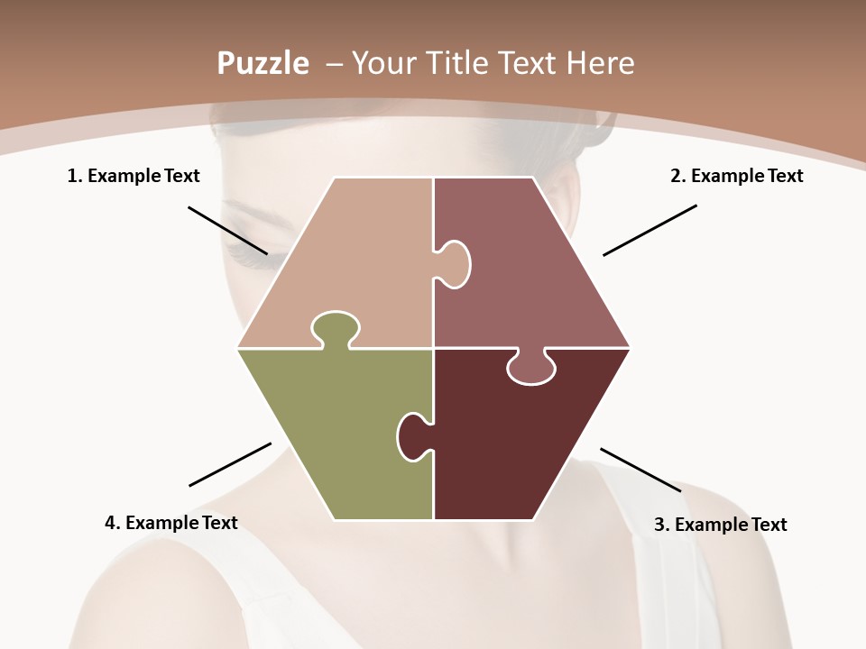 Hairdo Brown Hair PowerPoint Template