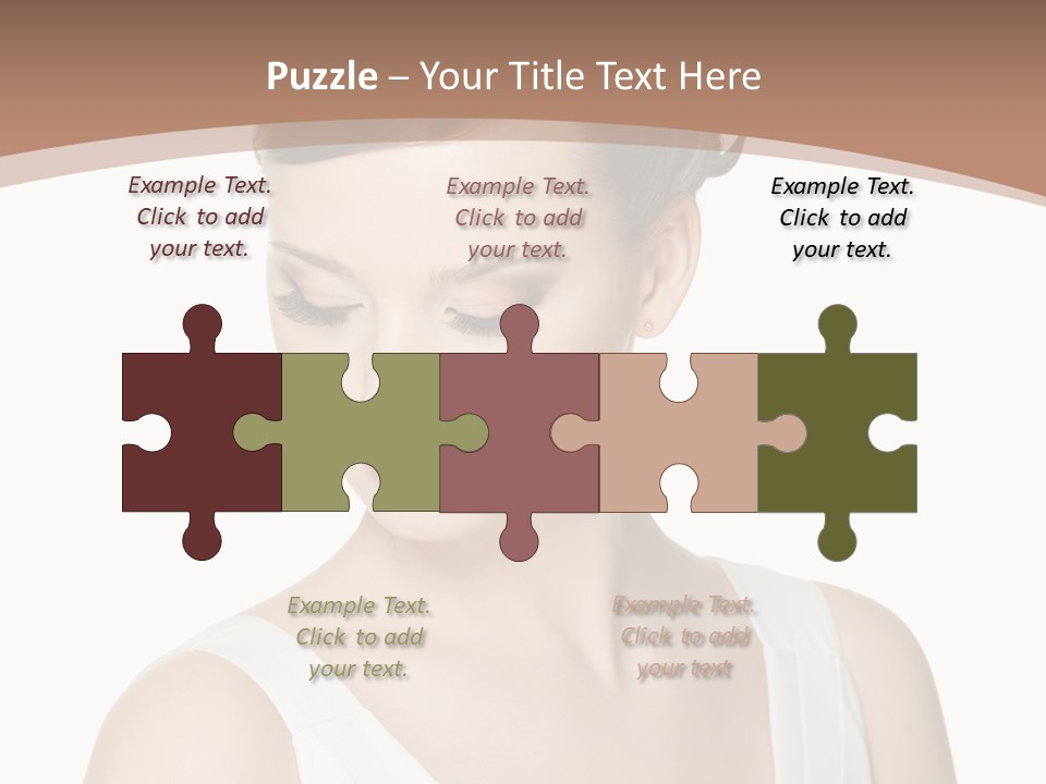 Hairdo Brown Hair PowerPoint Template