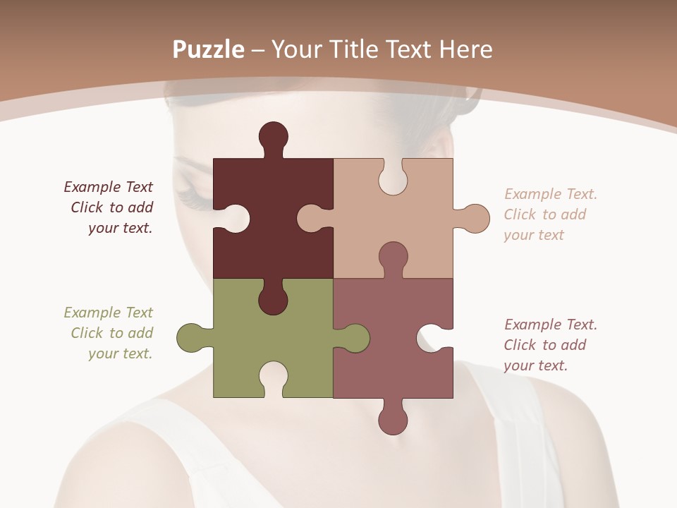 Hairdo Brown Hair PowerPoint Template