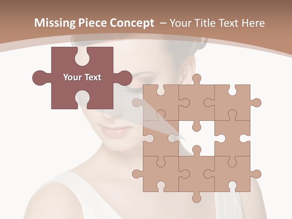 Hairdo Brown Hair PowerPoint Template