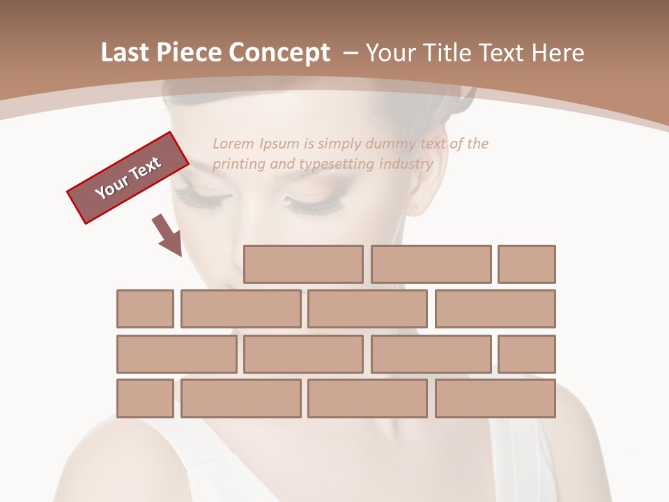 Hairdo Brown Hair PowerPoint Template