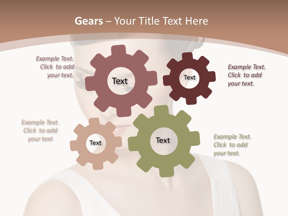 Hairdo Brown Hair PowerPoint Template