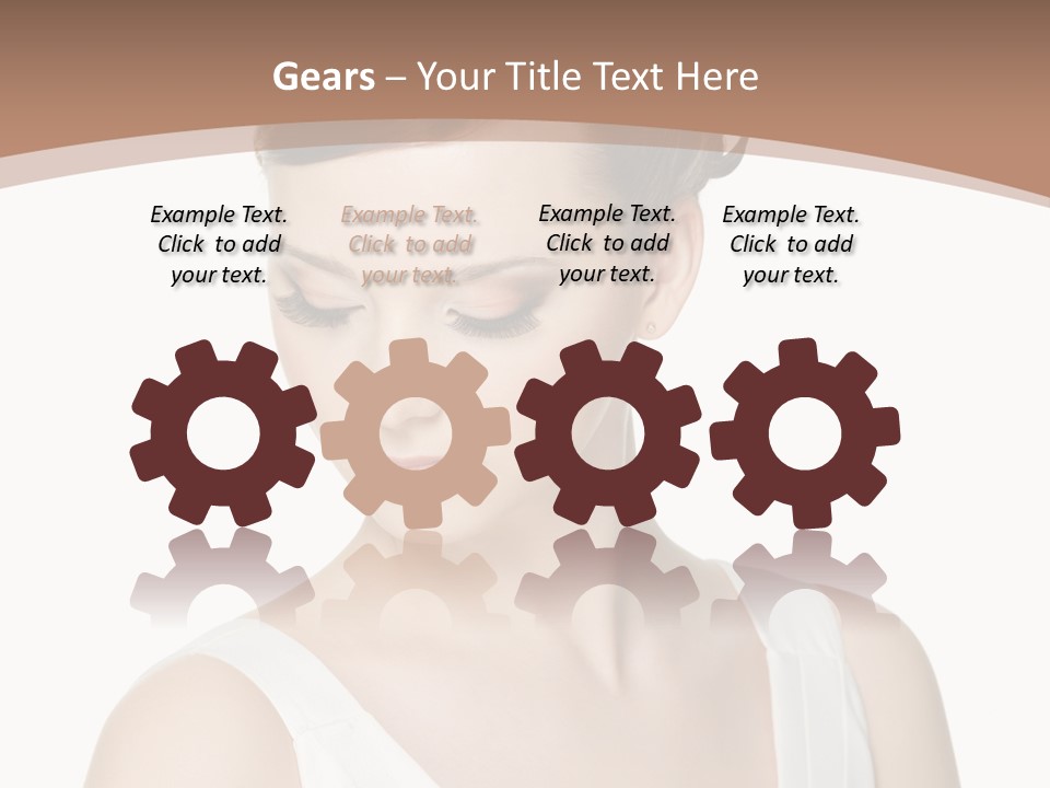 Hairdo Brown Hair PowerPoint Template