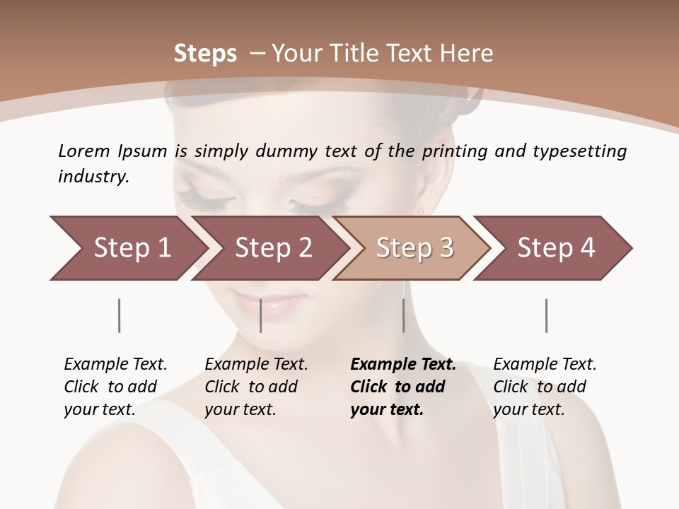 Hairdo Brown Hair PowerPoint Template