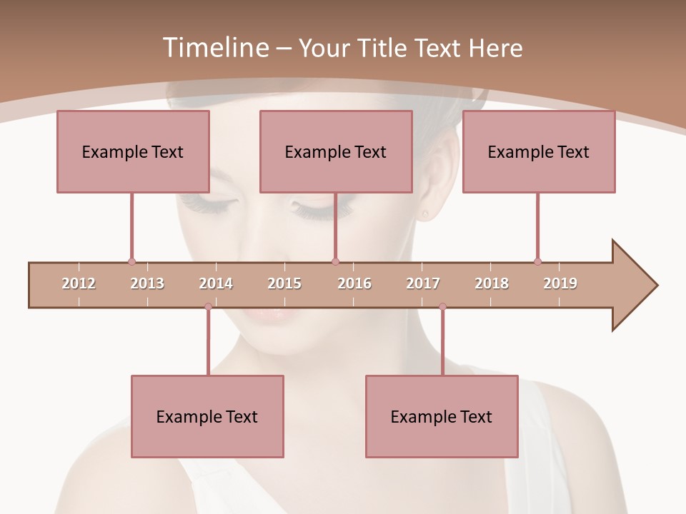 Hairdo Brown Hair PowerPoint Template