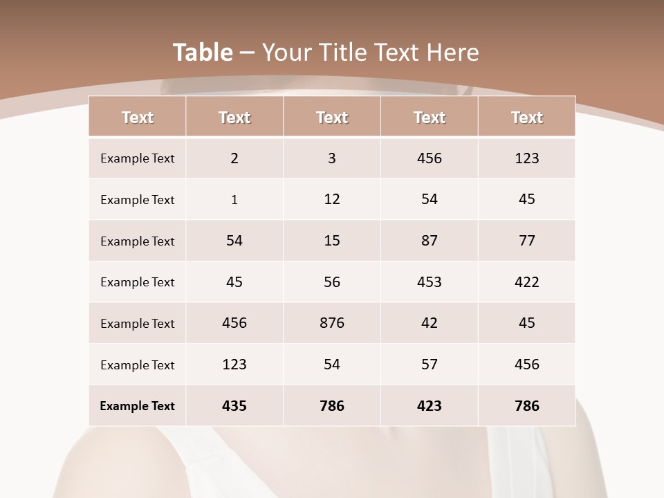 Hairdo Brown Hair PowerPoint Template