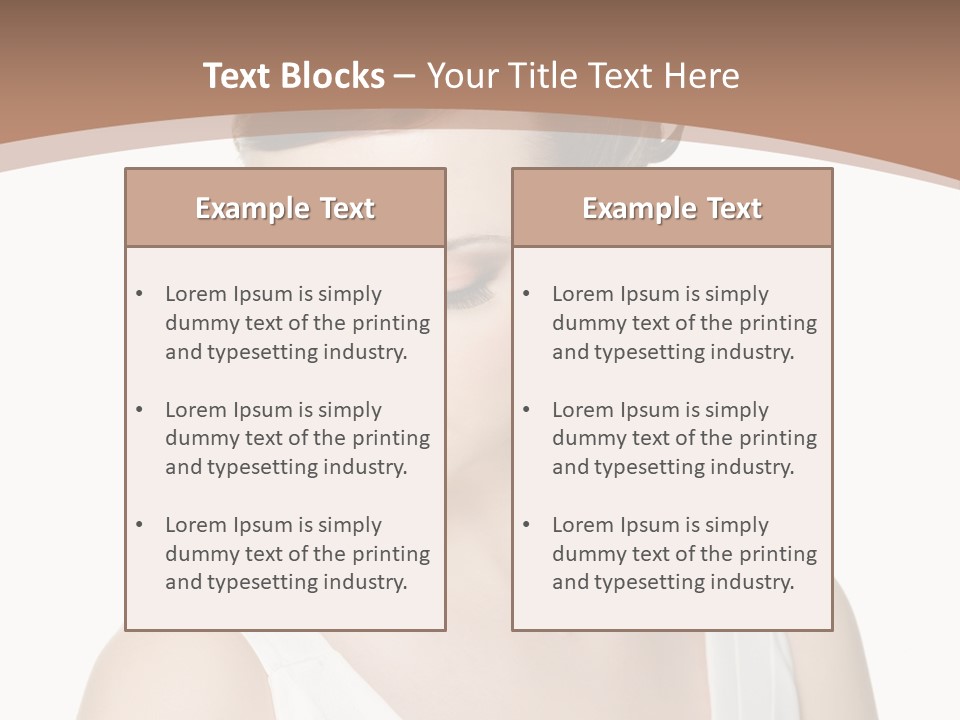 Hairdo Brown Hair PowerPoint Template