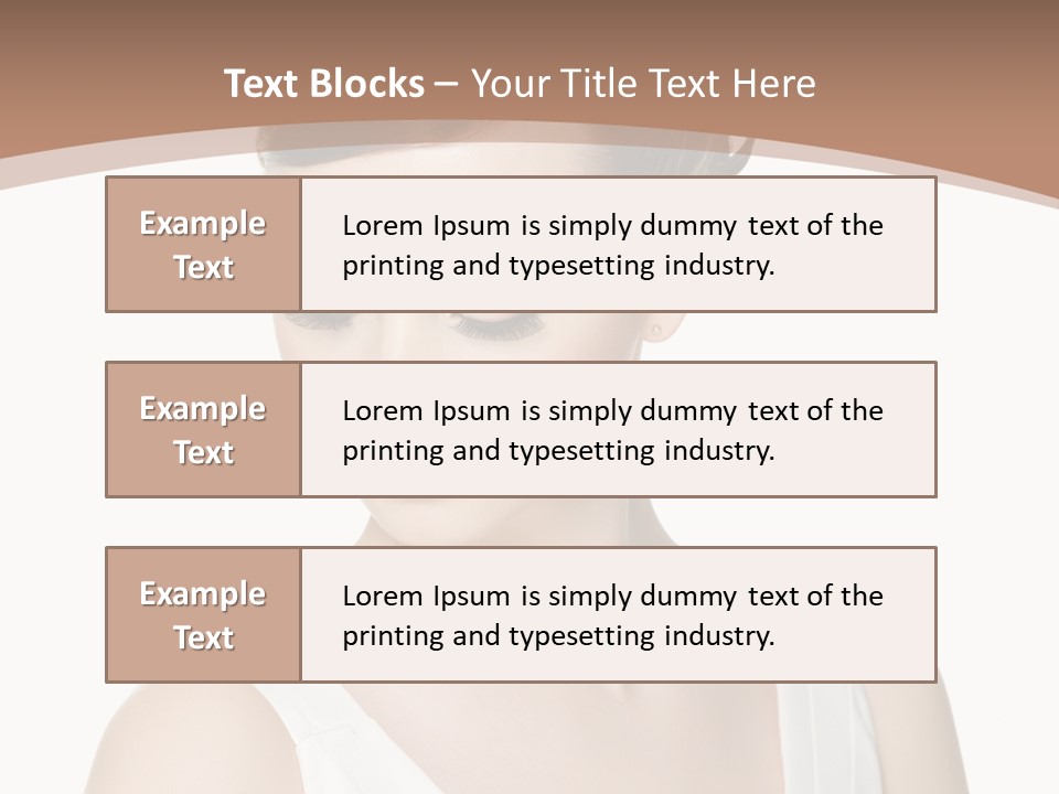 Hairdo Brown Hair PowerPoint Template