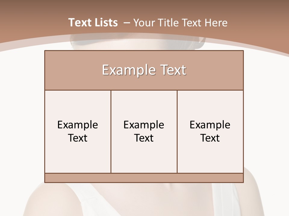 Hairdo Brown Hair PowerPoint Template