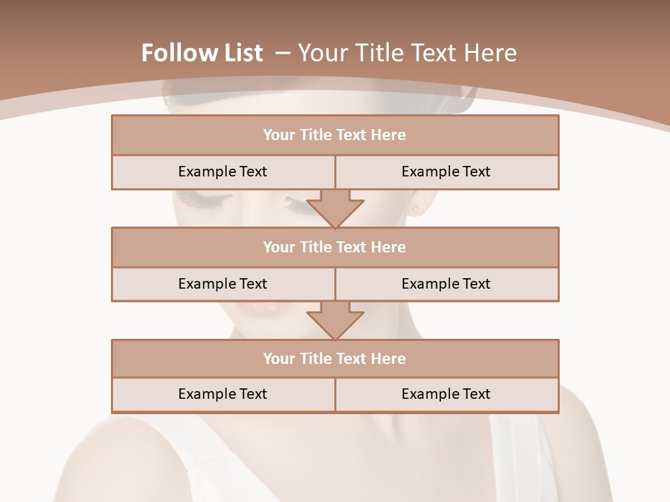 Hairdo Brown Hair PowerPoint Template