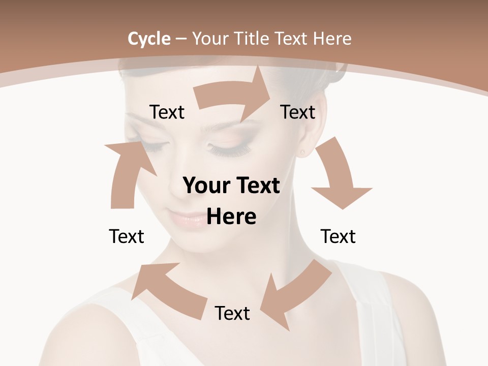 Hairdo Brown Hair PowerPoint Template