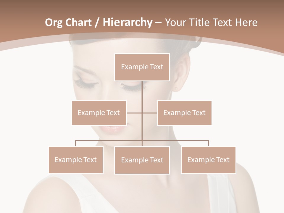 Hairdo Brown Hair PowerPoint Template