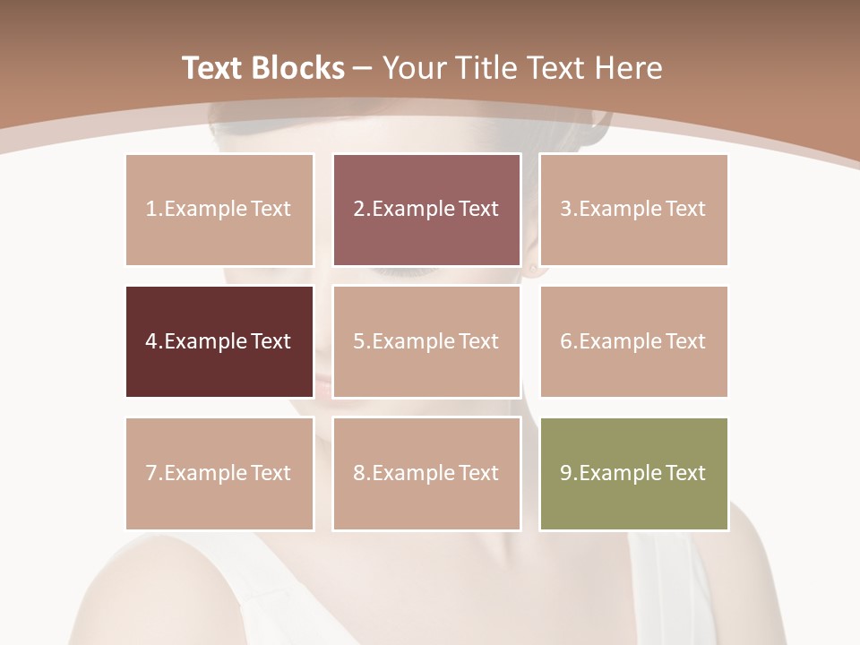 Hairdo Brown Hair PowerPoint Template