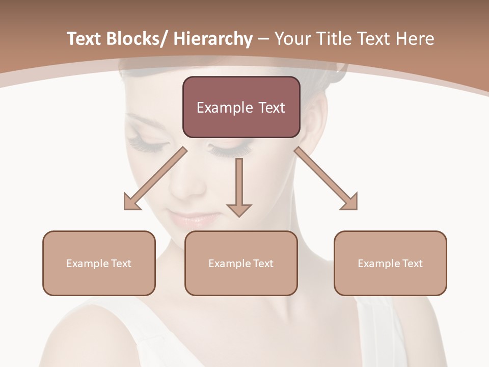 Hairdo Brown Hair PowerPoint Template