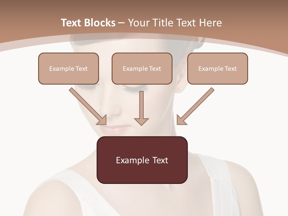 Hairdo Brown Hair PowerPoint Template